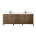 84" Freestanding Bathroom Vanity with Sink and Engineered Marble Top - HomeBeyond