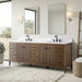 84" Freestanding Bathroom Vanity with Sink and Engineered Marble Top - HomeBeyond