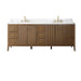 84" Freestanding Bathroom Vanity with Sink and Engineered Marble Top - HomeBeyond