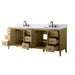 84" Freestanding Bathroom Vanity with Sink and Engineered Marble Top - HomeBeyond