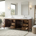 84" Freestanding Bathroom Vanity with Sink and Engineered Marble Top - HomeBeyond