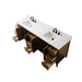 84" Freestanding Bathroom Vanity with Sink and Engineered Marble Top - HomeBeyond