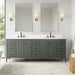 84" Freestanding Bathroom Vanity with Sink and Engineered Marble Top - HomeBeyond