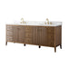 84" Freestanding Bathroom Vanity with Sink and Engineered Marble Top - HomeBeyond