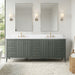 84" Freestanding Bathroom Vanity with Sink and Engineered Marble Top - HomeBeyond