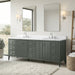 84" Freestanding Bathroom Vanity with Sink and Engineered Marble Top - HomeBeyond