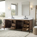 84" Freestanding Bathroom Vanity with Sink and Engineered Marble Top - HomeBeyond