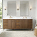 84" Freestanding Bathroom Vanity with Sink and Engineered Marble Top - HomeBeyond