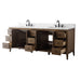 84" Freestanding Bathroom Vanity with Sink and Engineered Marble Top - HomeBeyond
