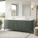 84" Freestanding Bathroom Vanity with Sink and Engineered Marble Top - HomeBeyond