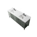 84" Freestanding Bathroom Vanity with Sink and Engineered Marble Top - HomeBeyond