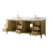 84" Freestanding Bathroom Vanity with Sink and Engineered Marble Top - HomeBeyond