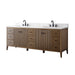 84" Freestanding Bathroom Vanity with Sink and Engineered Marble Top - HomeBeyond