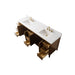 84" Freestanding Bathroom Vanity with Sink and Engineered Marble Top - HomeBeyond