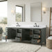 84" Freestanding Bathroom Vanity with Sink and Engineered Marble Top - HomeBeyond