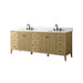 84" Freestanding Bathroom Vanity with Sink and Engineered Marble Top - HomeBeyond
