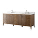 84" Freestanding Bathroom Vanity with Sink and Engineered Marble Top - HomeBeyond