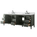 84" Freestanding Bathroom Vanity with Sink and Engineered Marble Top - HomeBeyond