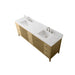 84" Freestanding Bathroom Vanity with Sink and Engineered Marble Top - HomeBeyond