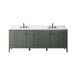 84" Freestanding Bathroom Vanity with Sink and Engineered Marble Top - HomeBeyond