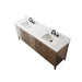 84" Freestanding Bathroom Vanity with Sink and Engineered Marble Top - HomeBeyond