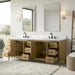 84" Freestanding Bathroom Vanity with Sink and Engineered Marble Top - HomeBeyond
