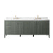 84" Freestanding Bathroom Vanity with Sink and Engineered Marble Top - HomeBeyond