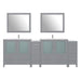 96" Double Sink Modern Bathroom Vanity Set with Ceramic Top & Free Mirrors – Large Storage Cabinet with 10 Drawers VA3036-96 - HomeBeyond