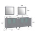 96" Double Sink Modern Bathroom Vanity Set with Ceramic Top & Free Mirrors – Large Storage Cabinet with 10 Drawers VA3036-96 - HomeBeyond