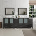 96" Double Sink Modern Bathroom Vanity Set with Ceramic Top & Free Mirrors – Large Storage Cabinet with 10 Drawers VA3036-96 - HomeBeyond