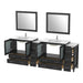 96" Double Sink Modern Bathroom Vanity Set with Ceramic Top & Free Mirrors – Large Storage Cabinet with 10 Drawers VA3036-96 - HomeBeyond