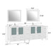 96" Double Sink Modern Bathroom Vanity Set with Ceramic Top & Free Mirrors – Large Storage Cabinet with 10 Drawers VA3036-96 - HomeBeyond