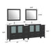 96" Double Sink Modern Bathroom Vanity Set with Ceramic Top & Free Mirrors – Large Storage Cabinet with 10 Drawers VA3036-96 - HomeBeyond