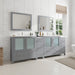 96" Double Sink Modern Bathroom Vanity Set with Ceramic Top & Free Mirrors – Large Storage Cabinet with 10 Drawers VA3036-96 - HomeBeyond
