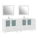 96" Double Sink Modern Bathroom Vanity Set with Ceramic Top & Free Mirrors – Large Storage Cabinet with 10 Drawers VA3036-96 - HomeBeyond