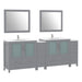 96" Double Sink Modern Bathroom Vanity Set with Ceramic Top & Free Mirrors – Large Storage Cabinet with 10 Drawers VA3036-96 - HomeBeyond