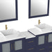 96" Double Sink Modern Bathroom Vanity Set with Engineered Marble Top & Free Mirrors – Large Storage Cabinet with 13 Drawers VA3130-96 - HomeBeyond