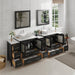 96" Double Sink Modern Bathroom Vanity Set with Engineered Marble Top & Free Mirrors – Large Storage Cabinet with 13 Drawers VA3130-96 - HomeBeyond