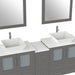 96" Double Sink Modern Bathroom Vanity Set with Engineered Marble Top & Free Mirrors – Large Storage Cabinet with 13 Drawers VA3130-96 - HomeBeyond