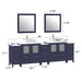 96" Double Sink Modern Bathroom Vanity Set with Engineered Marble Top & Free Mirrors – Large Storage Cabinet with 13 Drawers VA3130-96 - HomeBeyond