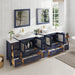 96" Double Sink Modern Bathroom Vanity Set with Engineered Marble Top & Free Mirrors – Large Storage Cabinet with 13 Drawers VA3130-96 - HomeBeyond
