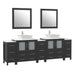 96" Double Sink Modern Bathroom Vanity Set with Engineered Marble Top & Free Mirrors – Large Storage Cabinet with 13 Drawers VA3130-96 - HomeBeyond