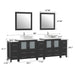 96" Double Sink Modern Bathroom Vanity Set with Engineered Marble Top & Free Mirrors – Large Storage Cabinet with 13 Drawers VA3130-96 - HomeBeyond