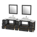 96" Double Sink Modern Bathroom Vanity Set with Engineered Marble Top & Free Mirrors – Large Storage Cabinet with 13 Drawers VA3130-96 - HomeBeyond
