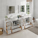 96" Double Sink Modern Bathroom Vanity Set with Engineered Marble Top & Free Mirrors – Large Storage Cabinet with 13 Drawers VA3130-96 - HomeBeyond