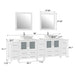 96" Double Sink Modern Bathroom Vanity Set with Engineered Marble Top & Free Mirrors – Large Storage Cabinet with 13 Drawers VA3130-96 - HomeBeyond