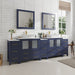96" Double Sink Modern Bathroom Vanity Set with Engineered Marble Top & Free Mirrors – Large Storage Cabinet with 13 Drawers VA3130-96 - HomeBeyond