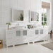 96" Double Sink Modern Bathroom Vanity Set with Engineered Marble Top & Free Mirrors – Large Storage Cabinet with 13 Drawers VA3130-96 - HomeBeyond