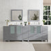96" Double Sink Modern Bathroom Vanity Set with White Ceramic Top & Free Mirrors – Large Storage Cabinet with 13 Drawers VA3030-96 - HomeBeyond