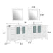 96" Double Sink Modern Bathroom Vanity Set with White Ceramic Top & Free Mirrors – Large Storage Cabinet with 13 Drawers VA3030-96 - HomeBeyond